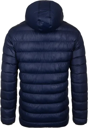 Vista 4 de FC Barcelona - Chaqueta de invierno acolchada con capucha para niños de 10 a 11 años, Azul marino