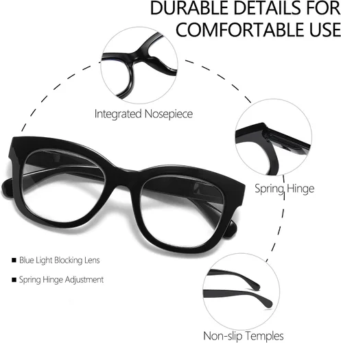 Vista 2 de Fashion- Readers for Women - Stylis Style Reading Glasses with Blue Light Blocking and Spring Hinge