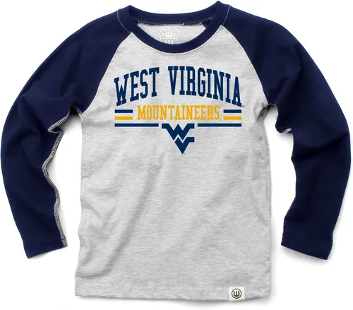 Vista 30 de Wes and Willy NCAA playera raglán de manga larga para niños