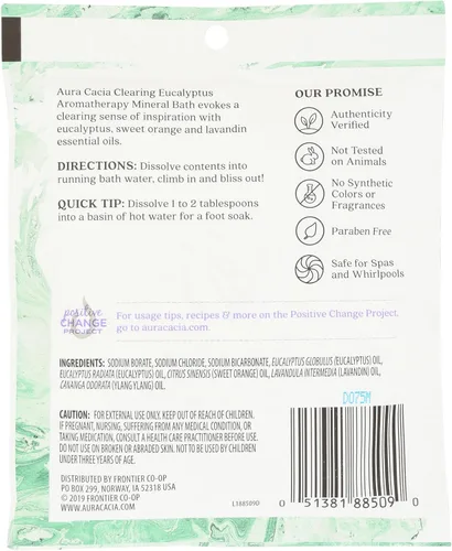 Vista 2 de Aura Cacia, Eucalipto de baño mineral, 2.5 onzas
