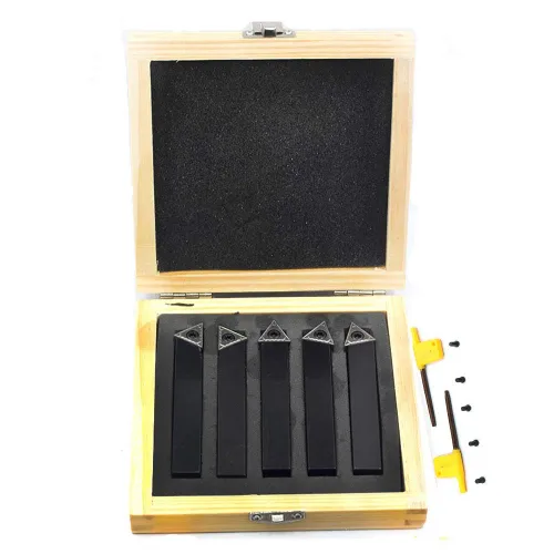 Vista 9 de OSCARBIDE 1/2 "Mini torno de carburo indexable portaherramientas de torneado 5 piezas/juego, herramientas de corte de torno de metal con insertos