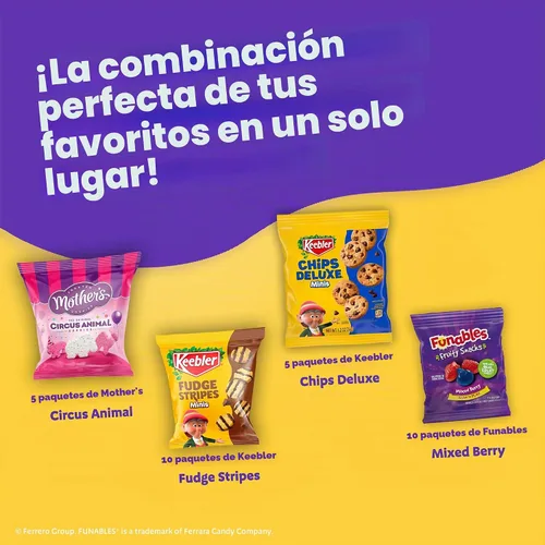 Vista 3 de Keebler Paquete variado de golosinas dulces, galletas envueltas