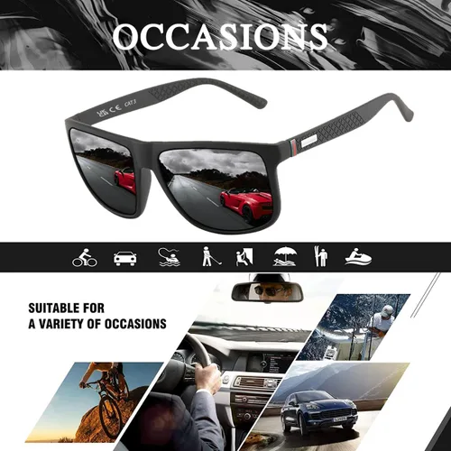 Vista 5 de Perfectmiaoxuan Lentes de sol polarizados para hombresmujeres marco ligero lentes piloto HD gafas de golf, conducción, pesca y viaje