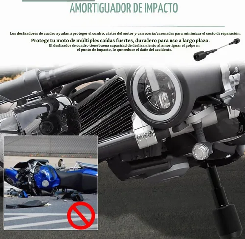 Vista 4 de Protector de motor de motocicleta, protector lateral deslizante, protección contra caídas compatible con D-ucati Scrambler 400/800 2017 2018 2019
