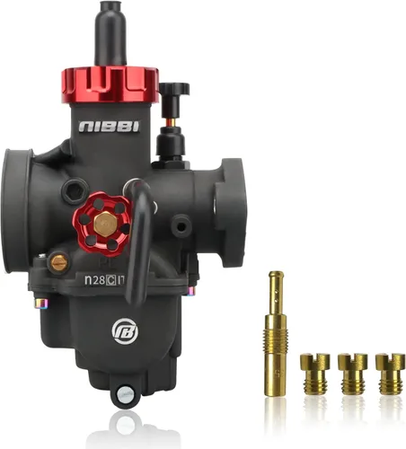 Vista 9 de Carburador NIBBI PE17mm, Compatible con motores de motocicleta de brida de 100cc 110cc, con chorro piloto principal, compatible con YAMAHA HONDA