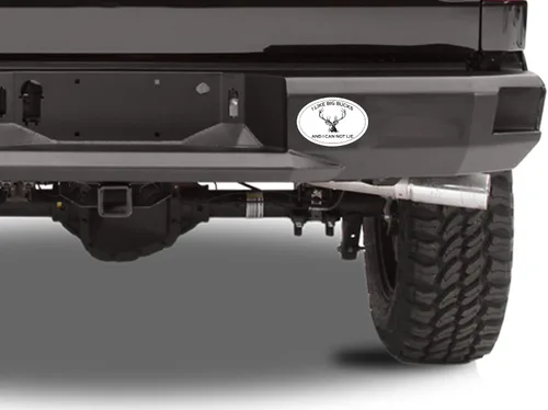 Vista 5 de Rogue River Tactical Calcomanía de vinilo con texto en inglés "I Like Big Bucks Hunter Buck" para parachoques de automóvil, camión, RV, SUV, barco