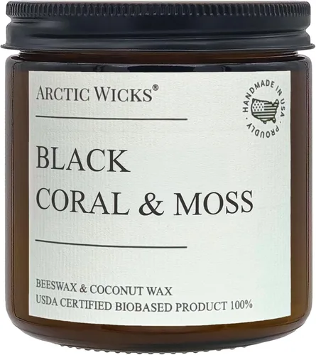 Vista 7 de Macarrón de Almendra Velas Perfumadas Arctic Wicks de Coco y Cera de Abeja Vela de Ámbar No Tóxica de 16oz para Decoración de Otoño