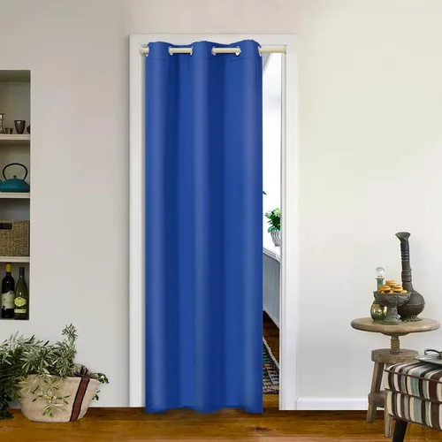 Vista 107 de MYSKY HOME Cortinas Aqua para Armario para Entrada Cortina Opaca para Puerta para Sala de Estar Cortina Oscurecedora de Habitación con Ojales