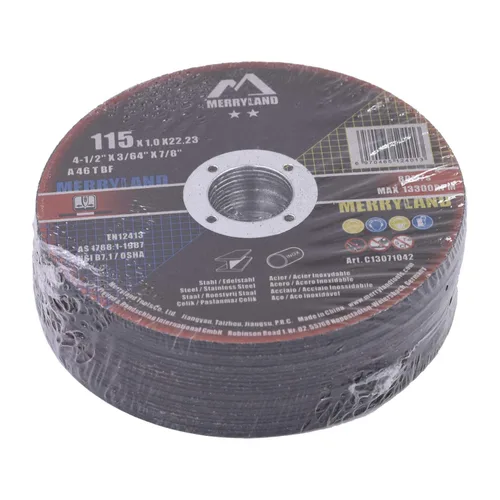 Vista 5 de Merryland Rueda de corte de 4 1/2 pulgadas para amoladora angular, rueda de corte de metal 4.5 X .045 X 7/8 ultra delgada, paquete de 25, disco