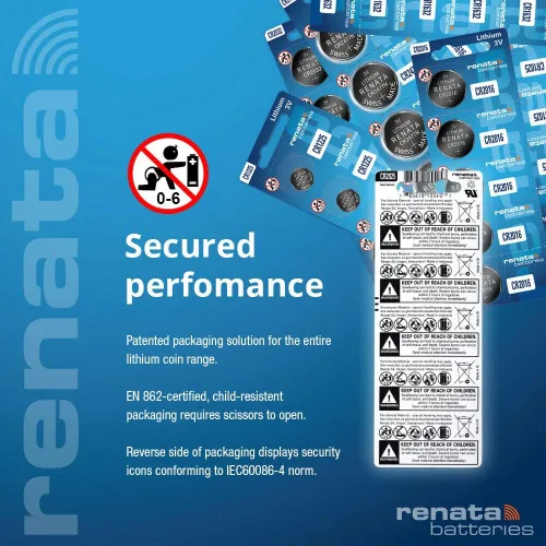 Vista 3 de Renata CR2032 Baterías - Batería de litio de 3 V 2032 (2 unidades)