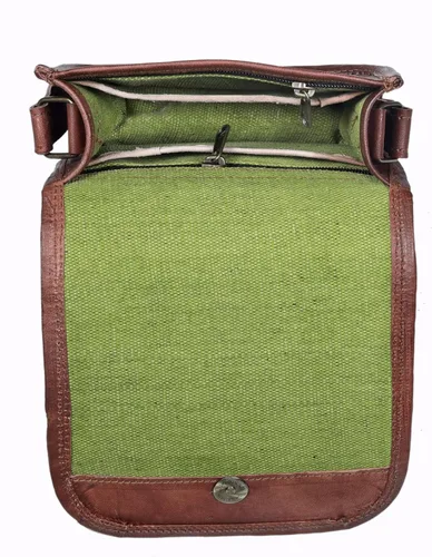 Vista 9 de cuero 7 pulgadas pequeño hecho a mano Crossbody hombro cuero genuino iPadTablet Vintage Messenger Bag para 6.5 pulgadas iPad pro para mujeres hombres