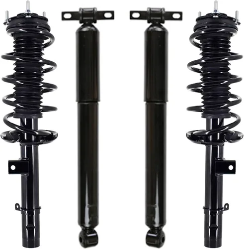 Vista 99 de Detroit Axle - Kit de amortiguadores de 4 puntales para Ford Escape 14-19, 2 puntales delanteros con resorte helicoidal 2 amortiguadores traseros