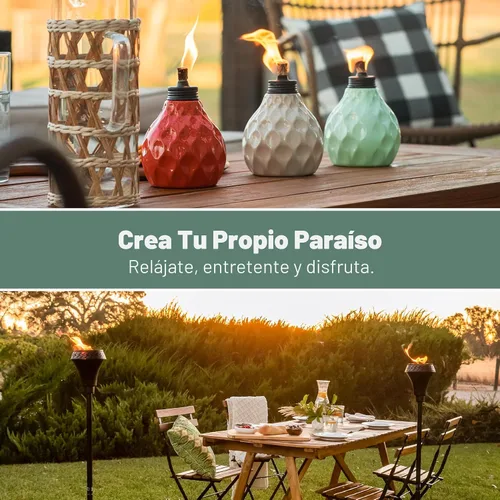 Vista 4 de Antorcha de Citronela de la marca Tiki - 1 galón (128 oz.), fácil de verter, de larga duración para antorchas de exterior y antorchas de mesa