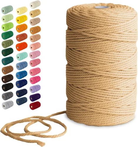 Vista 151 de Nook Theory Hilo de macramé de 3mm 109 yardas - Cuerda de macramé suave de 4mm, 5mm perfecta para nudos - Suministros de macramé para colgadores