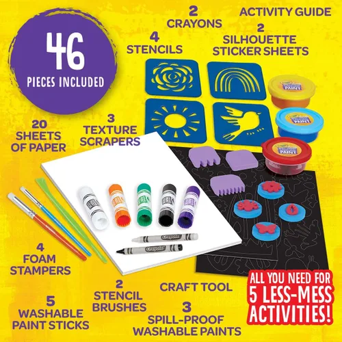 Vista 4 de Crayola Kit de actividad de pintura con menos desorden