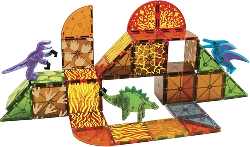 Vista 7 de MAGNA-TILES Dino World - Juego de construcción magnética de 40 piezas, la marca original de construcción magnética