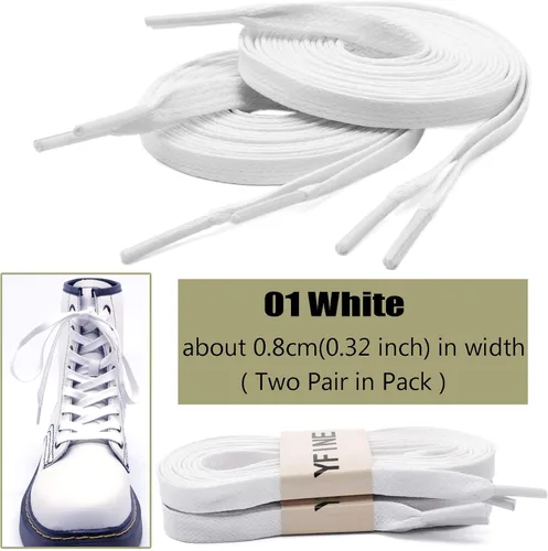 Vista 3 de Cordones planos encerados para zapatos zapatos deportivos para hombres y mujeres botas - 2 pares