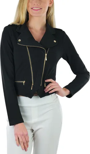 Vista 85 de ToBeInStyle Blazers de manga larga con cremallera y botones para mujer