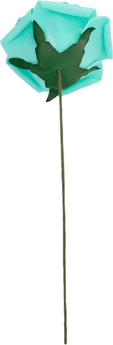 Vista 3 de Wrapables® Flor de rosa artificial, flores de tacto real para ramos de boda y centros de mesa, aguamarina
