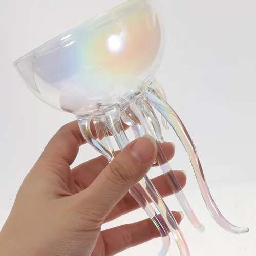Vista 2 de Copa de cóctel creativa Forma única Medusa Copa de vino Uso Pub Copas de vino transparentes Fiestas Bodas Bares para el hogar