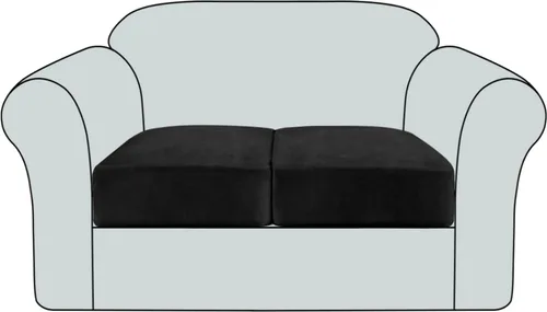 Vista 30 de Funda de cojín elástica de terciopelo, funda de felpa para asiento de sofá, protector de muebles antideslizante para silla/sofá biplaza/sofá