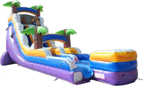 Vista 21 de TentandTable Tobogán acuático inflable para niños y adultos, diversión acuática gigante de grado comercial, incluye soplador de aire eléctrico, 35