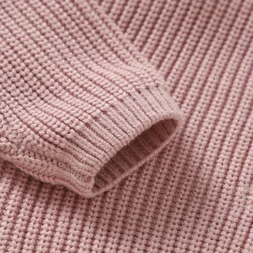 Vista 7 de Sudadera de punto con bordado de amor para niña y niña pequeña, ropa de primavera