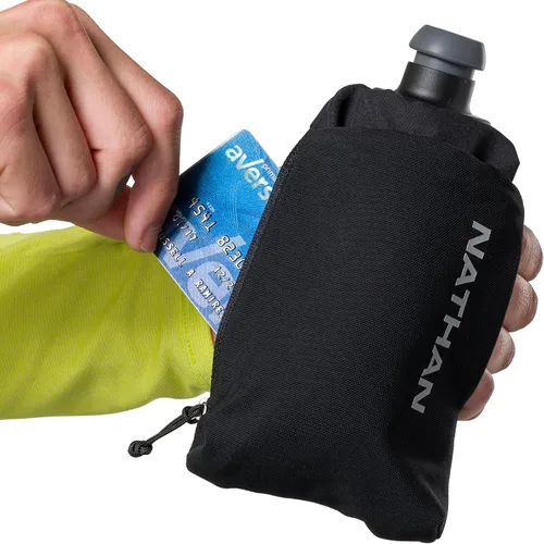Vista 7 de Nathan SpeedDraw - 2 botellas de agua aisladas de mano para correr, aislamiento de doble pared, agarre ergonómico, tapa de válvula de explosión