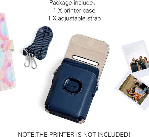 Vista 7 de MIni Link 2 - Funda de piel sintética para impresora Fujifilm Instax Mini Link 2 con correa de hombro ajustable