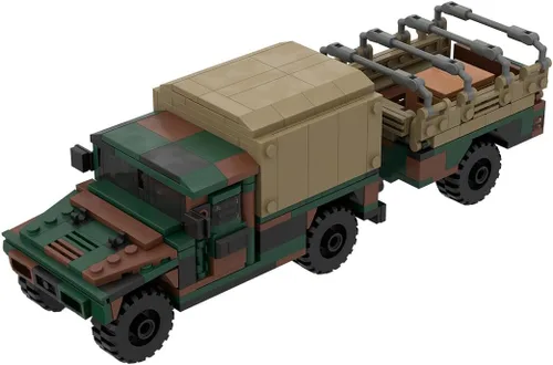 Vista 6 de Kit de construcción de vehículos blindados M998A1 de Karoyd Technic, juego de bloques de construcción de la serie militar blindada (355 piezas)