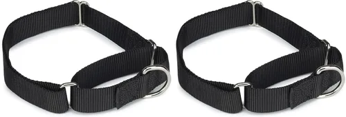 Vista 7 de Guardian Gear Collar de perro martingala de nailon, se adapta a cuellos de 10 a 16 pulgadas, color negro