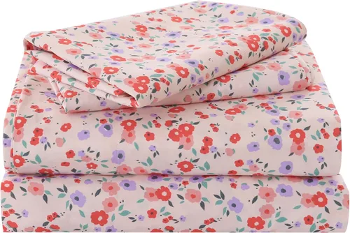 Vista 17 de Yibeizi - Juego de sábanas con estampado floral para cama de tamaño queen, sábanas de microfibra con patrón botánico boho, fundas para almohada
