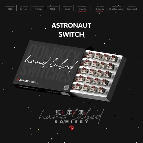 Vista 6 de KPREPUBLIC Domikey Astronau Switch RGB SMD - Interruptor lineal de 1.81 onzas (1.69 oz), 2.05 oz, teclado mecánico para juegos, vástago mx, nailon