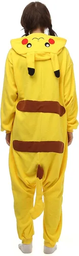 Vista 5 de LAZIRO Pijama de animal para adultos, disfraz de cosplay de dibujos animados de Halloween para mujeres y hombres