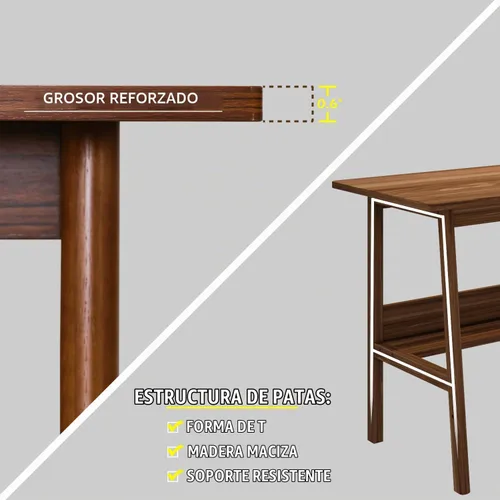 Vista 2 de NELYE Escritorio para 2 personas con estantería, mesa de trabajo de madera extra larga de 79 pulgadas, estación de trabajo para computadora de Nuez