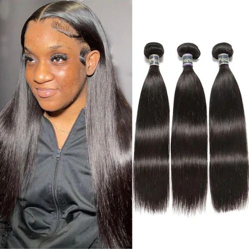 Vista 18 de Extensiones de cabello, liso, malasio, calidad 9A