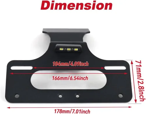 Vista 4 de Xitomer Eliminador de Guardabarros Apto para CRF300L 2021-2025 Organizador de Cola CRF300L RALLY CRF300RX CRF300RL Soporte para Placa de Matrícula