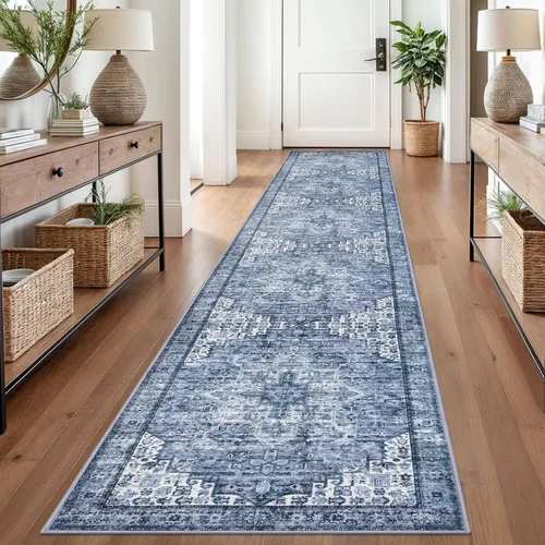 Vista 33 de SIILOOM Alfombra lavable de 2 x 3 pies, alfombra suave color taupe ceniza para entrada, tapete antideslizante para puerta de interior, tapete