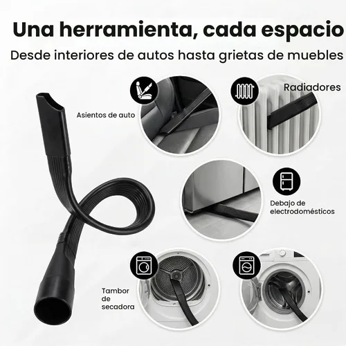 Vista 6 de Kit de limpiador de ventilación de secadora flexible de 25 pulgadas, suministros de limpieza para el hogar, cepillo de bobina largo