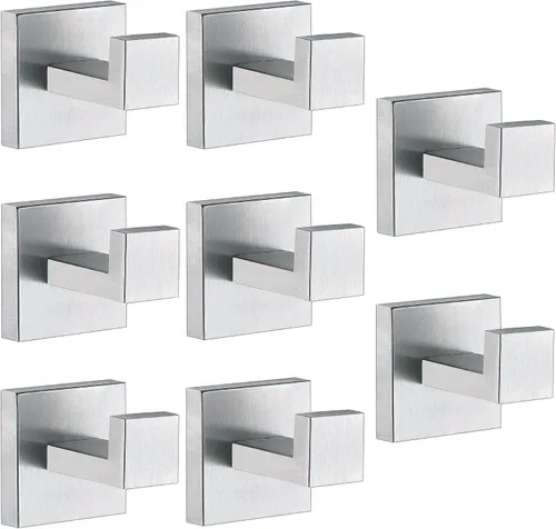 Vista 15 de Ganchos para toallas para baños, gancho de toalla de oro cepillado para cocina y baño, gancho de acero inoxidable SUS304, ganchos resistentes