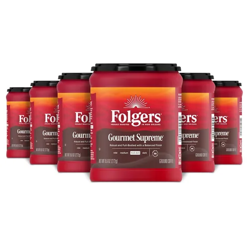 Vista 9 de Café molido Folgers Coffeehouse Blend, tostado medio-oscuro, 9.6 onzas