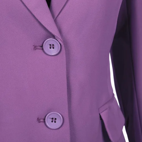 Vista 4 de YUNCLOS Chaqueta informal de manga larga con botones para mujer