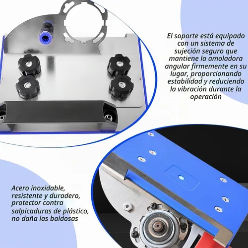 Vista 3 de Herramienta de biselado de azulejos de 45 grados, herramienta de corte de baldosas de cerámica, soporte de accesorios para amoladora angular
