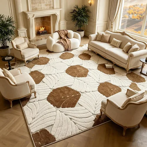 Vista 11 de UKELER Tapete antideslizante para puerta, alfombras de acento modernas para entrada, estilo romántico campestre americano, alfombras de algodón