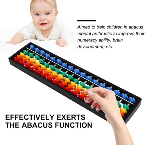 Vista 6 de Alipis Abaco aritmético Juguete de conteo de matemáticas de 17 dígitos con cuentas coloridas, herramienta de ayuda de aprendizaje de matemáticas