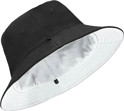 Vista 8 de Sombrero de pescador XXL grande de algodón para mujeres y hombres, cabeza grande, reversible, de gran tamaño, sombreros de pescador, unisex