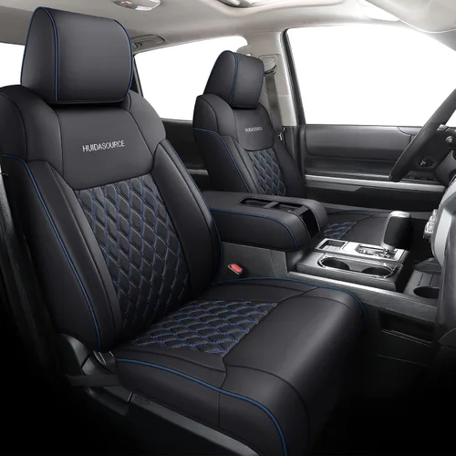 Vista 18 de Huidasource Fundas de asiento delantero para Dodge Ram 1500, 2 fundas de cojín de asiento de cuero impermeables, ajuste personalizado para Ram 1500