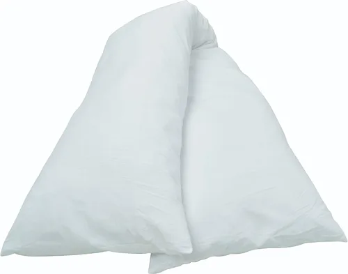 Vista 3 de Cheer Collection Funda de almohada blanca para almohada corporal de 15" x 100