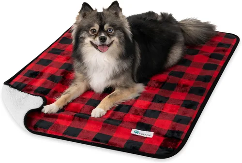 Vista 17 de PETAMI Manta impermeable de forro polar Sherpa para gatos y perros, color beige, talla S