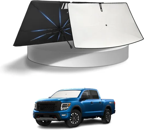 Vista 210 de KUST - Parasol plegable para parabrisas para BMW X1 E84, accesorios 2011 2012 2013 2014 2015, protector de visera de sol ajustable que bloquea